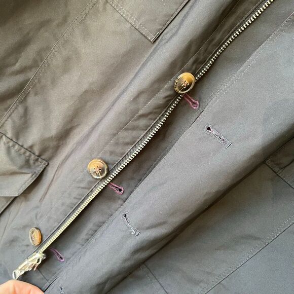 Peter Millar Reversible Canton Field Jacket Black/Grape Faux Suede Trim, Size L - Picture 14 of 16